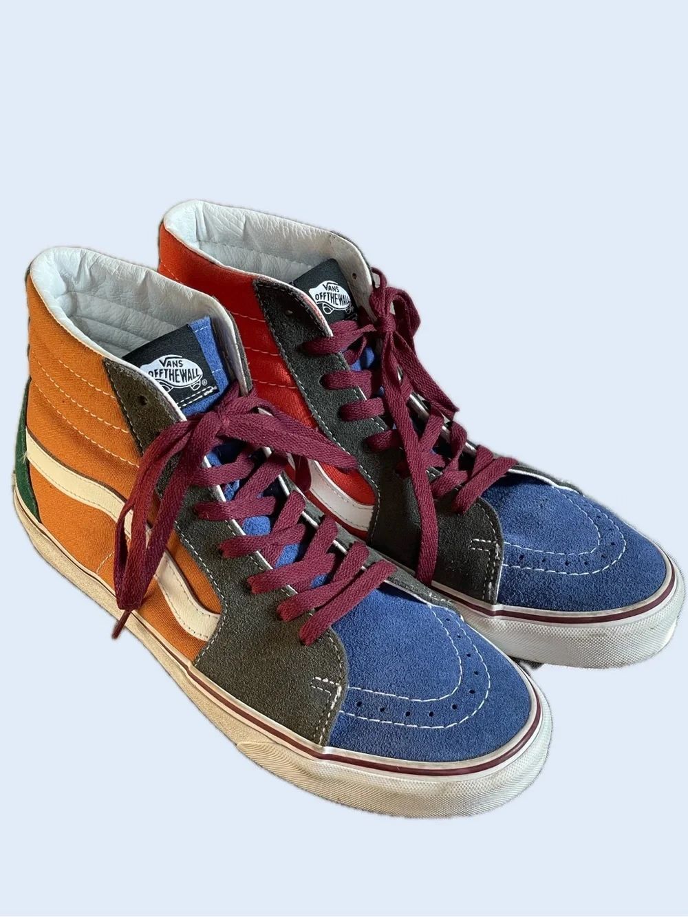 Vans Sk8-Hi Suede High-Top Vibrant Lace Up Color Block Sneakers (Size: 10)